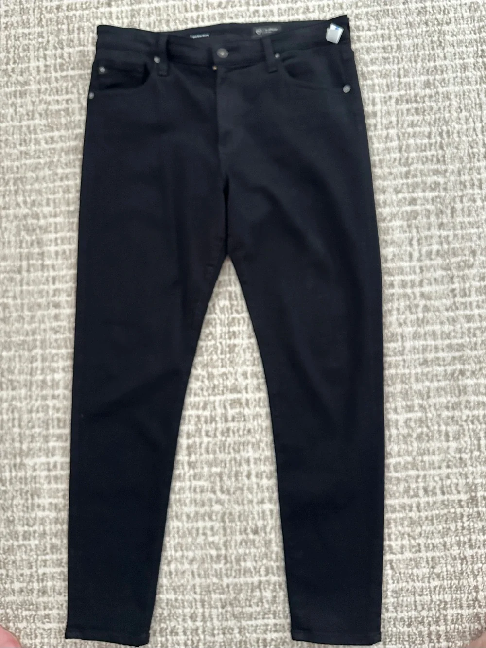 NEW AG Adriano Goldschmied Farrah Ankle Black Mid-rise Skinny Women Jeans Sz 32